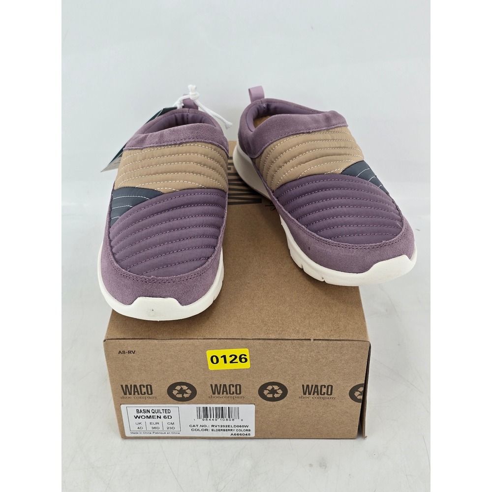 Revitalign Basin Quilted Women 6D Elderberry Colorblock Mules - New